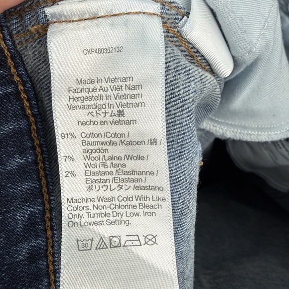 MADEWELL The Perfect Vintage Straight Jean High Rise Blue Stretch Denim Size 25 - Picture 6 of 7